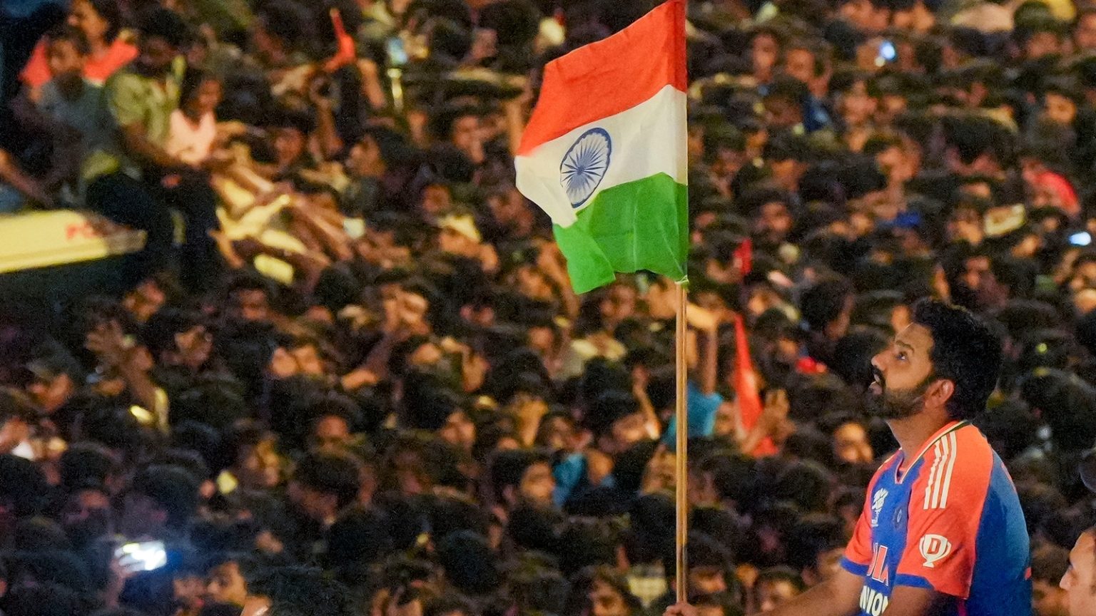 Rohit Sharma shares iconic video from T20 World Cup bus parade to mark India’s Independence Day celebrations.