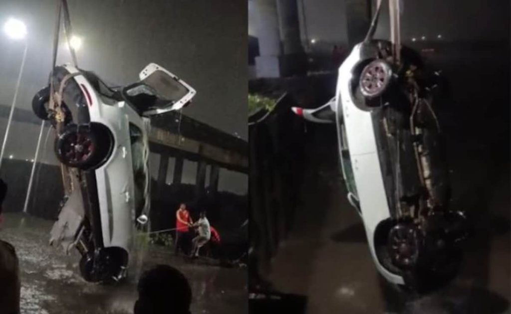 Car falls into Ditch following directions on Google Maps in Navi Mumbai, woman rescued.