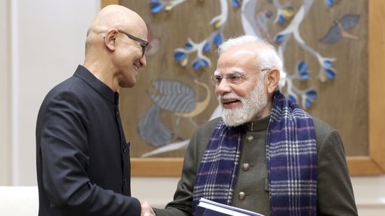 Microsoft boss Satya Nadella meets PM Modi, commits $17.5 billion to India’s ‘AI first future’.